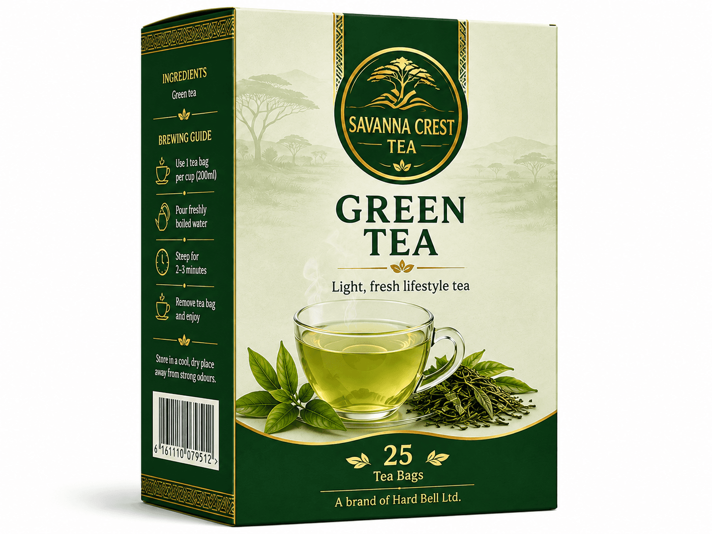 Savanna Green Tea concept packaging