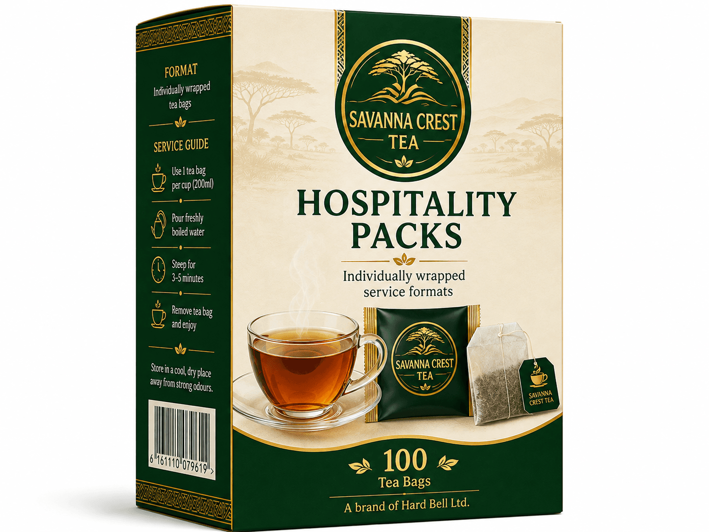 Savanna Hospitality Packs concept packaging